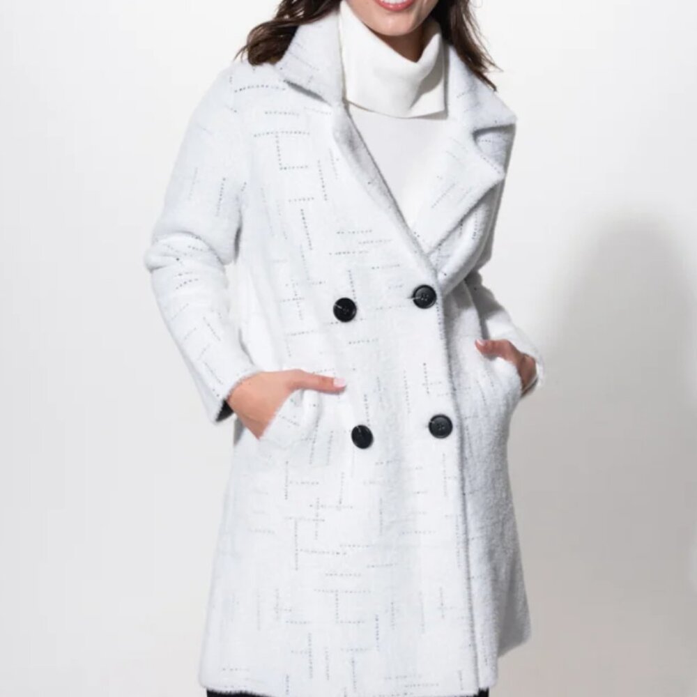 ALISON SHERI Winter White Long Cardigan, Size XL, NWT